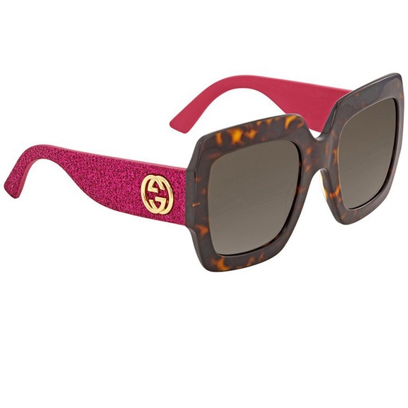 gucci glasses pink glitter